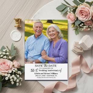 Save The Date Photo élégant du 55e anniversaire de mariage