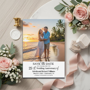 Save The Date Photo élégant pour les 25 ans de mariage