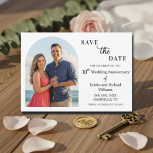 Save The Date Photo élégante du 10e anniversaire de mariage