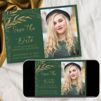 Photo Emerald Green Gold Leaf et Calligraphie
