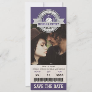 Save The Date Photo Enregistrer Le Billet Sport Mariage Date