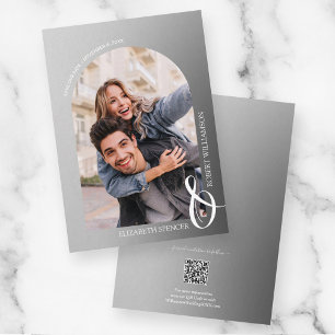 Save The Date Photo Grey Code QR Mariage