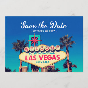 Save The Date Photo Las Vegas vintage - Enregistrer le Mariage d