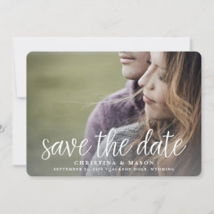 Save The Date Photo manuscrite de script Enregistrer la date