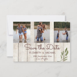 Save The Date Photo Mariage Chic Rustique Moderne Simple