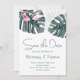 Save The Date Photo Mariage de l'orchidée tropicale