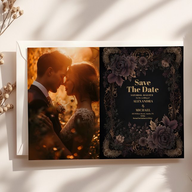 Save The Date Photo Mariage gothique royal victorien (Créateur téléchargé)