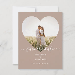 Save The Date Photo Mariage minimaliste de Champagne Boho
