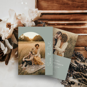 Save The Date Photo Mariage moderne Boho Frame