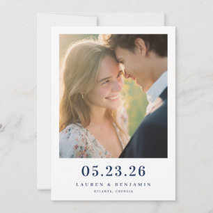 Save The Date Photo minimaliste chaleureuse