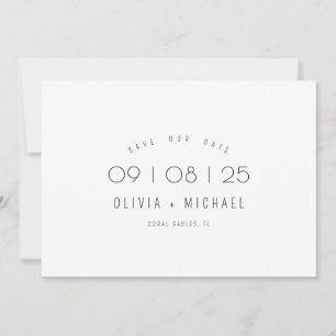 Save The Date Photo Minimaliste Élégant