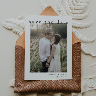 Save The Date Photo minimaliste EMELIA Mariage neutre unique