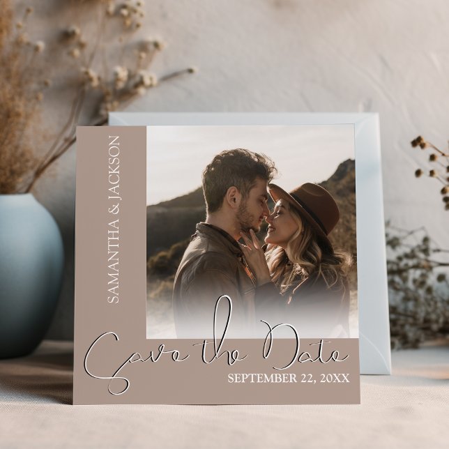 Save The Date Photo minimaliste moderne | (Créateur téléchargé)