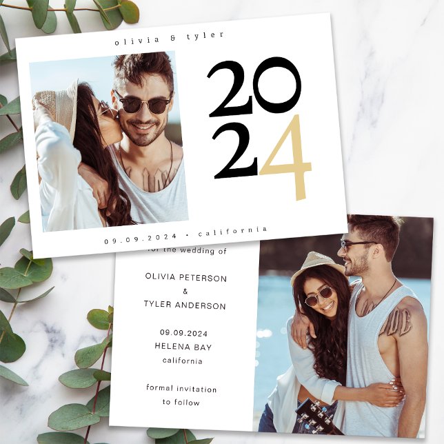 Save The Date Photo minimaliste moderne Enregistrer la date (Créateur téléchargé)