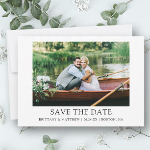 Save The Date Photo minimaliste moderne simple en couple