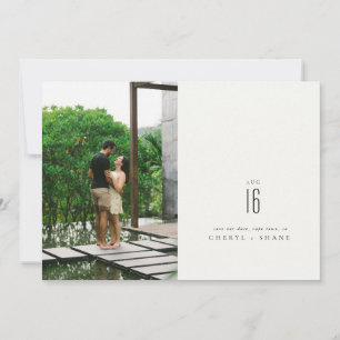 Save The Date Photo Moderne Chic Enregistrer La Date