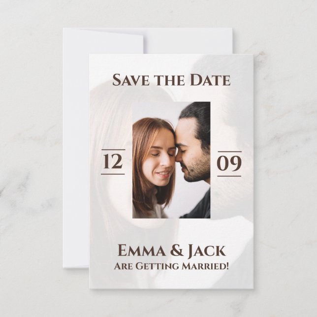 Save The Date Photo moderne et simple enregistrer la date (Devant)