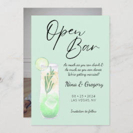 Save The Date Photo moderne Green Funny