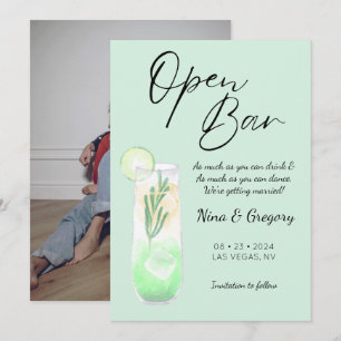Save The Date Photo moderne Green Funny