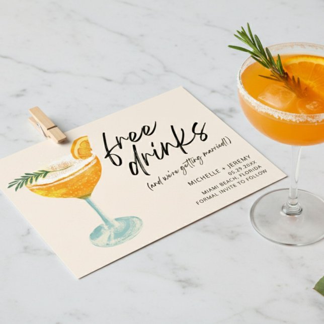 Save The Date Photo Moderne Mariage Drôle Enregistrer La Date (Modern Photo Funny Wedding Save The Date)