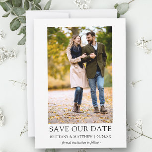 Save The Date Photo Moderne Minimaliste Simple Enregistrer Notre