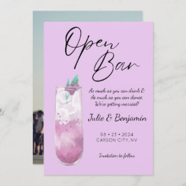 Save The Date Photo moderne violet amusante