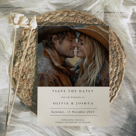 Save The Date Photo occidentale rustique moderne Sauvez la date