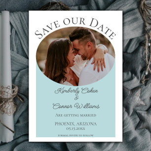 Save The Date Photo ovale simple Réservez