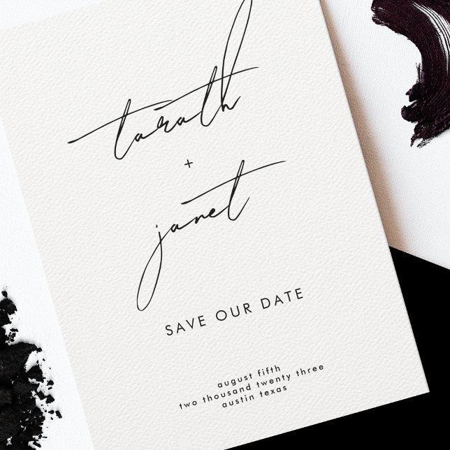 Save The Date Photo Personnalisé ÉLÉGANT NOMS (Créateur téléchargé)