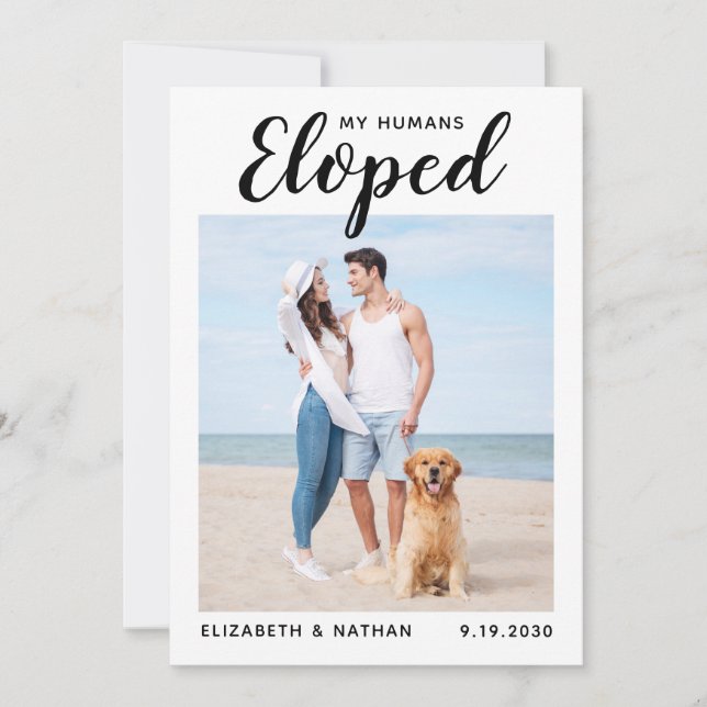 Save The Date Photo personnalisée Mariage chien animal de compag (Devant)