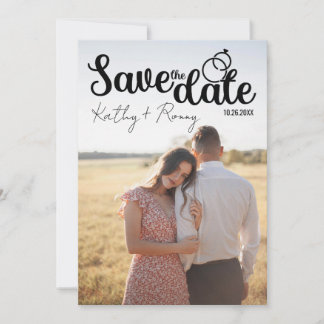 Save The Date Photo Rustique - Style Romantique