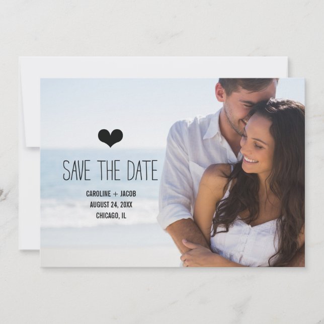 Save The Date Photo simple Enregistrer la date (Devant)