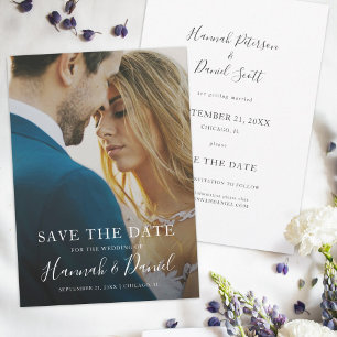 Save The Date Photo simple Enregistrer la date Mariage Inviter M