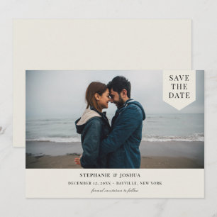 Save The Date Photo simple étiquetée