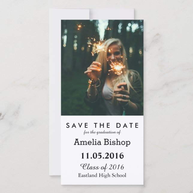 Save The Date Photo Simple Graduate Enregistrer La Date (Devant)