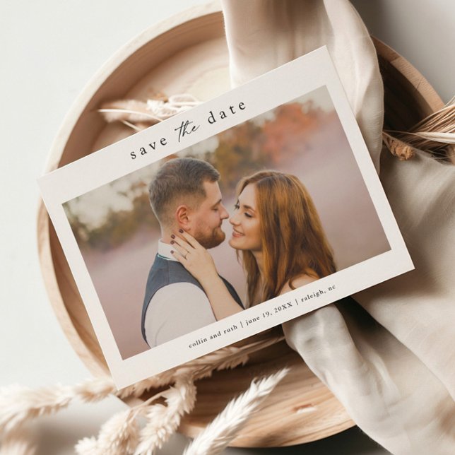 Save The Date Photo simple Mariage (Simple wedding photo save the date card.)
