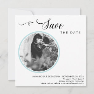 Save The Date *~* PHOTO Simple Mariage Minimal Enregistrer La Da