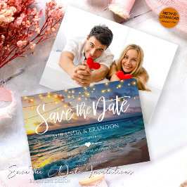 Save The Date Photo Summer Sunset Plage tropicale Mariage