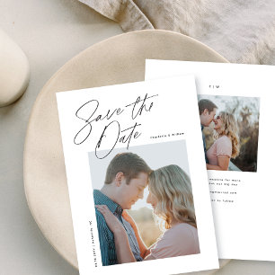 Save The Date Photo typographique classique et chic