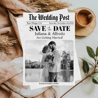 Save The Date Photo unique du journal Enregistrer la date Mariag
