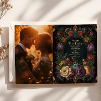 Photo Victorian gothique Vintage Floral Mariage