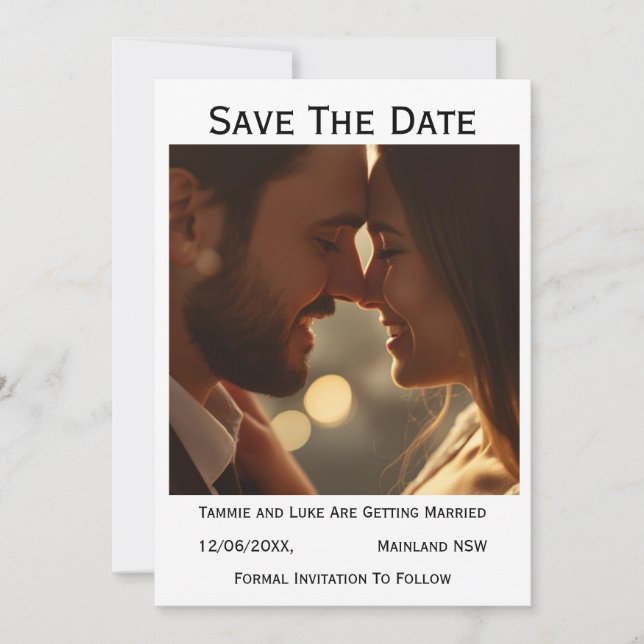 Save the Date Photo Wedding Card | Personalised  (Vorderseite)