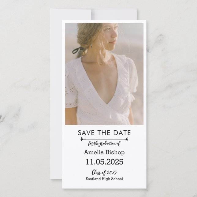 Save The Date Photo Whimsical Graduate Enregistrer La Date (Devant)