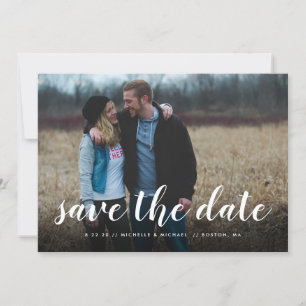 Save The Date Photographie complète Lettrage de mariage Enregist
