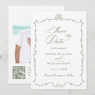 Save The Date Photographie du Mariage vert de l'Orné victorien
