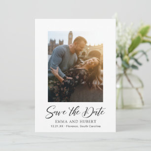 Save The Date Photographie noir et blanc classique Mariage éléga