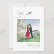 Photos de mariage de destination Coeur de l'avion