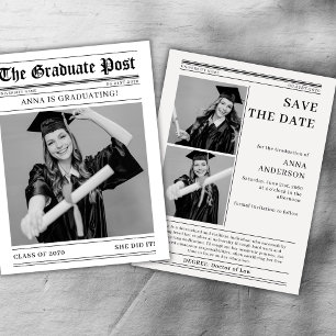 Save The Date Photos de remise de diplômes de journal 2026 Enreg