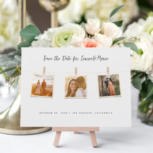 Save The Date photos sur le collage de la ligne de vêtements