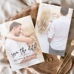 Save the Date Picture Foto Wedding<br><div class="desc">Die Transparenz, die auf dem Vorder- und Rückseite eleganter und moderner Save the Date Hochzeitseinladungen auf individuellem und personalisiertem Foto abdeckt, beinhaltet eine wunderschöne und elegante Schriftzeichen-Typografie für die Hochzeitsfeier.</div>